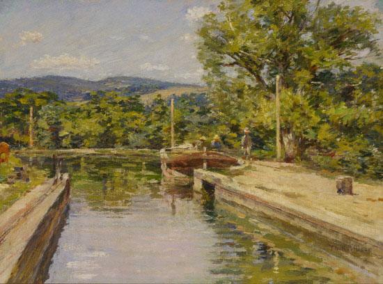 Canal Scene, Theodore Robinson